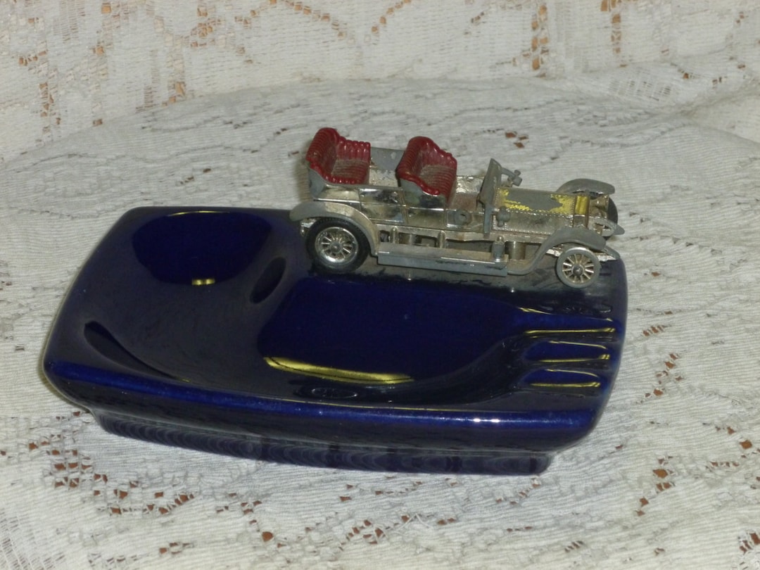 Vintage Ashtray With Attached Antique Car Smoking Cigarette - Etsy