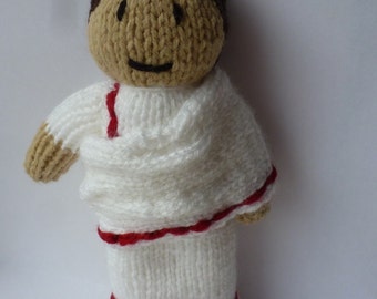 Roman Senator knitted doll
