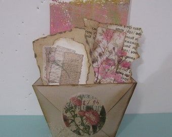 Journal Pocket Envelope Kit/Handmade Ephemera, Mystery Grab Bag Included, Great Gift
