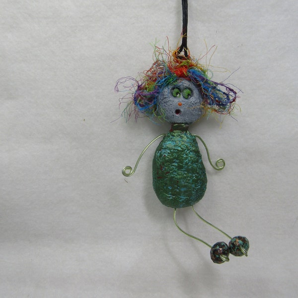 Handmade Whimsical Character Ornament, Original one of a kind (OOAK), Great Gift or Display, Unique  Art Sculpture, Fun Funky Unique Gift