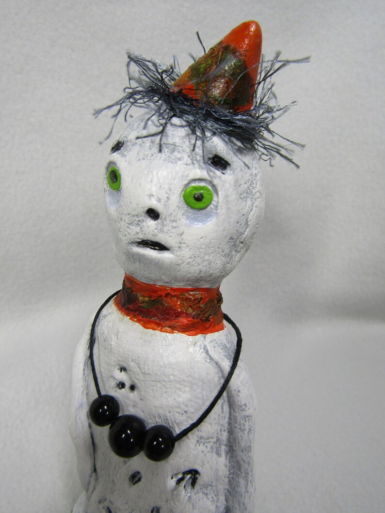 Halloween Papier Mache Art Doll Sculpture Odd Character Etsy