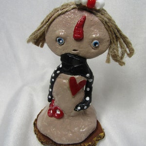 OOAK Art Doll, Paper clay Original Sculpture, Unique one of a kind Doll, Doll Collectors Gift, Doll Lovers, Gift Doll, Friendship Doll,