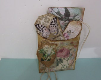 Journal Pocket Envelope Kit/Handmade Ephemera, Mystery Grab Bag Included, Great Gift