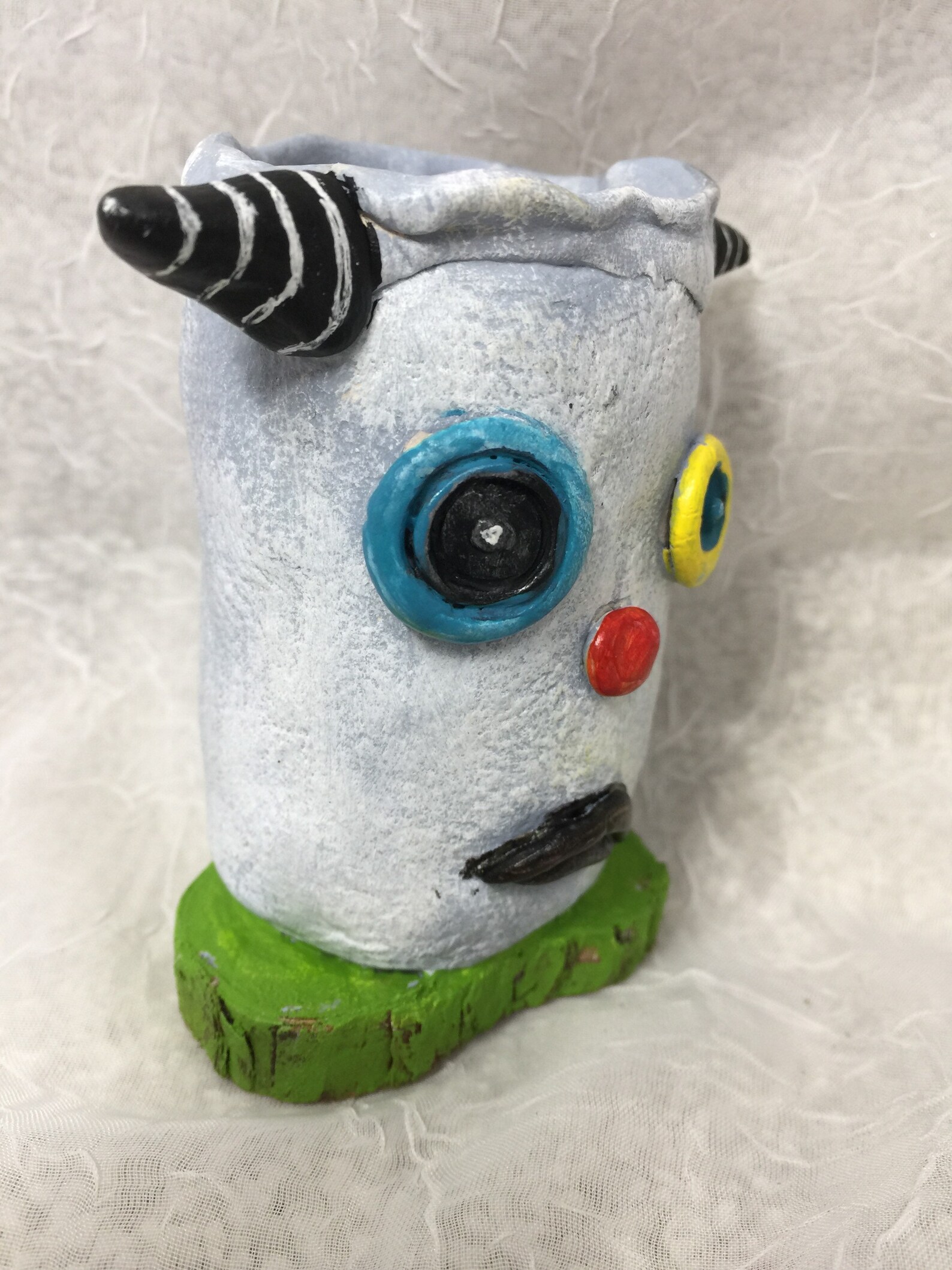 Handmade Clay Pot Whimsical Face Pot Home Decoration For Air Etsy