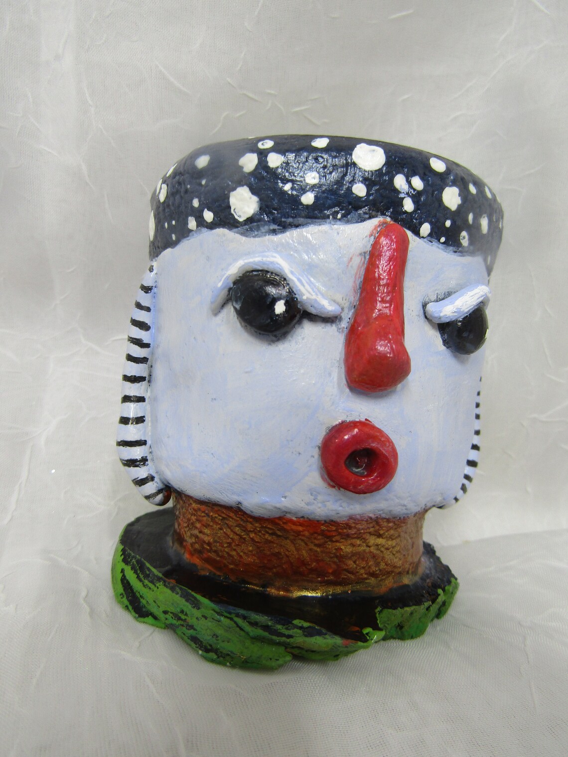 Handmade Clay Pot Whimsical Face Pot Home Decoration for Air Etsy