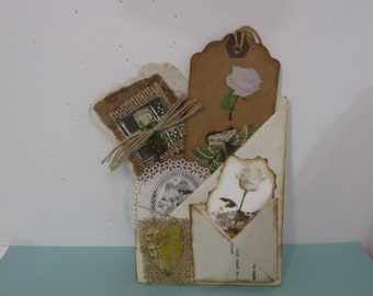 Journal Pocket Envelope Kit/Handmade Ephemera, Mystery Grab Bag Included, Great Gift