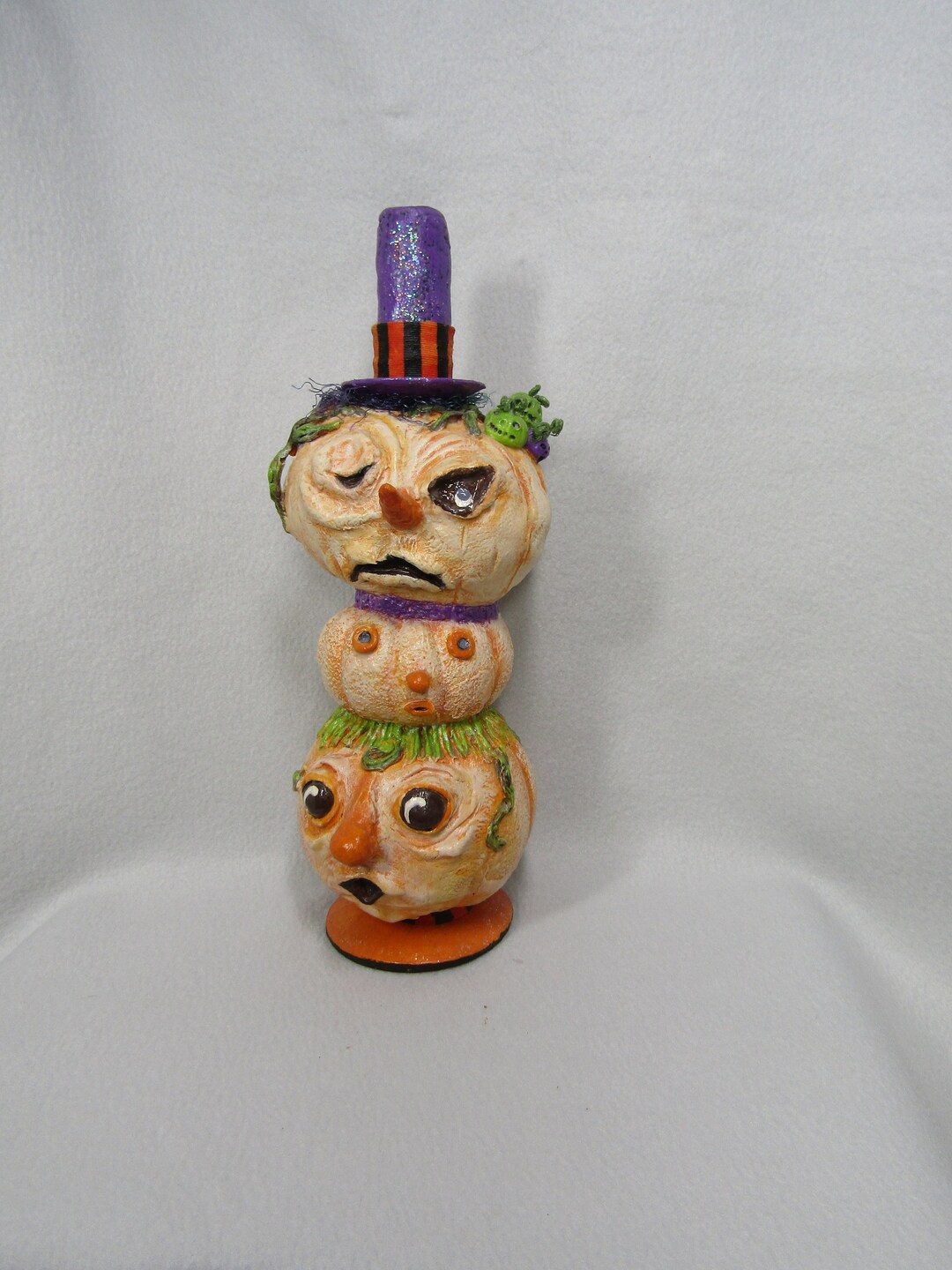 Halloween Pumpkin Totem Family OOAK Unique Stacked Pumpkins - Etsy