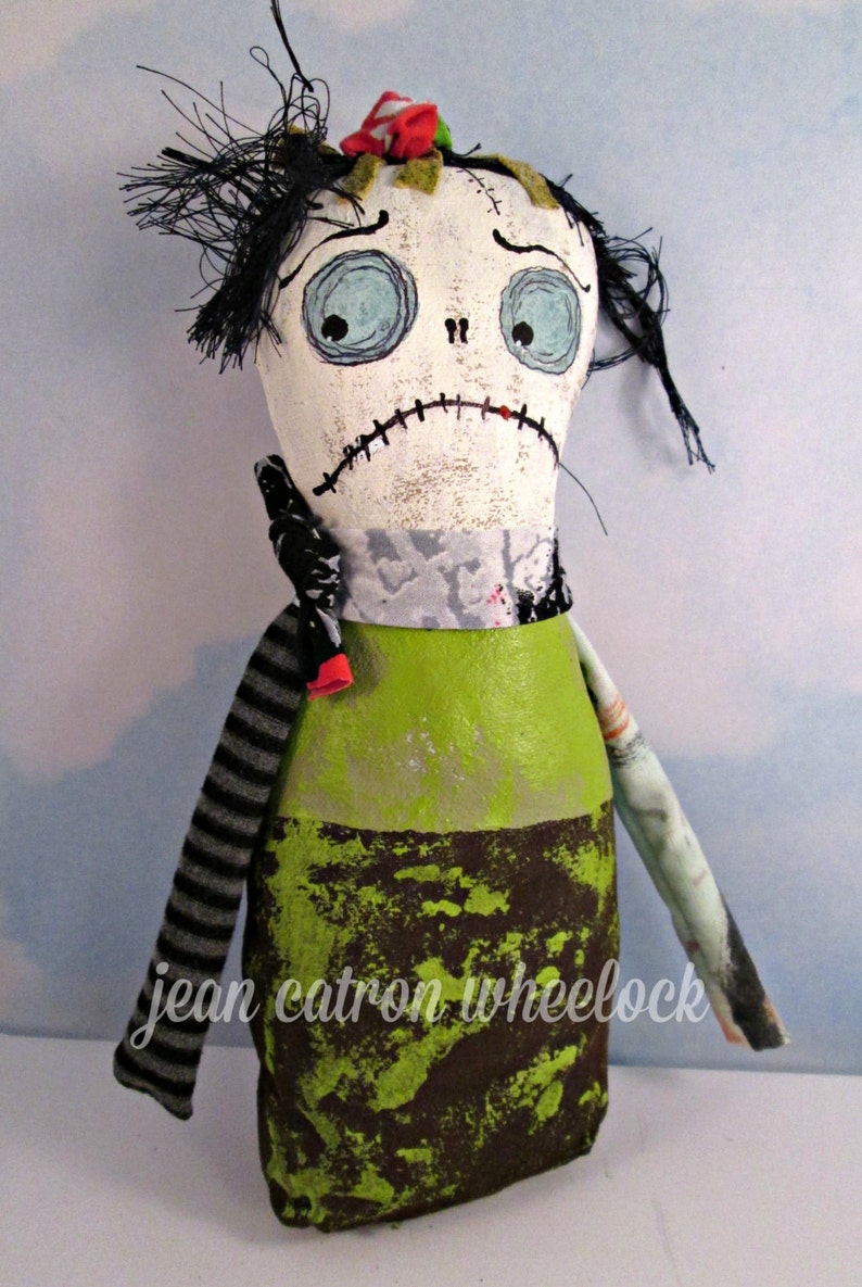Monster Doll Halloween Art Doll Handmade Folk Art Etsy