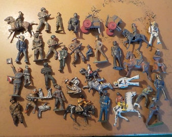 lead cowboy and indian figures