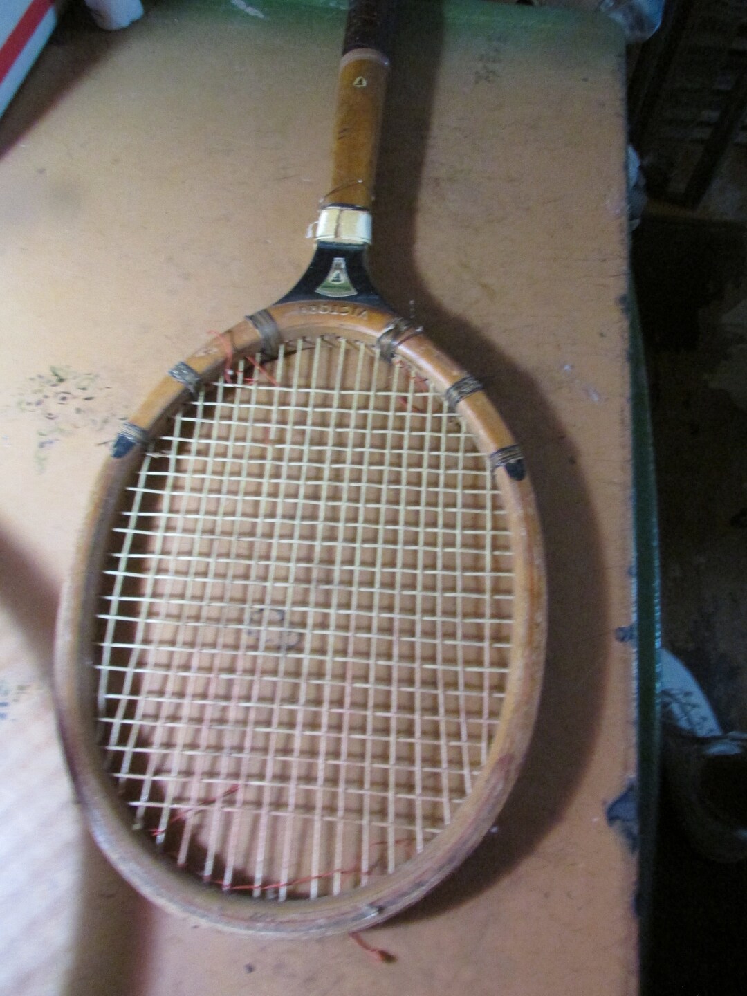 Vintage Victory Firestone Wood Tennis Racket Wright Ditson Free USA