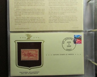 Historic Stamps Of America Postal Stamp Pony Express 80th Anniversary Stamp 2002