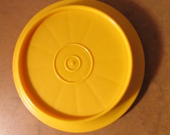 Tupperware Coffee Cup Mug Lid Coaster #1313 Orange Pre Own Free USA Shipping