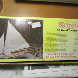 The Chesapeake Bay SKIPJACK Sailboat Wood Display Model Kit #971 NOS 21"Lx20.5"H Never Built Free USA Shipping