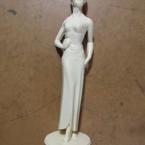 Vintage Louis Marx Campus Cuties On The Town Unpainted Figurine Girl Free USA Shipping