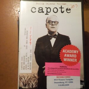 Capote Philip Seymour Hoffman DVD Movie Rated R Free USA Shipping