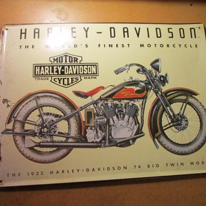 Harley Davidson Bar and Shield Sign - Etsy