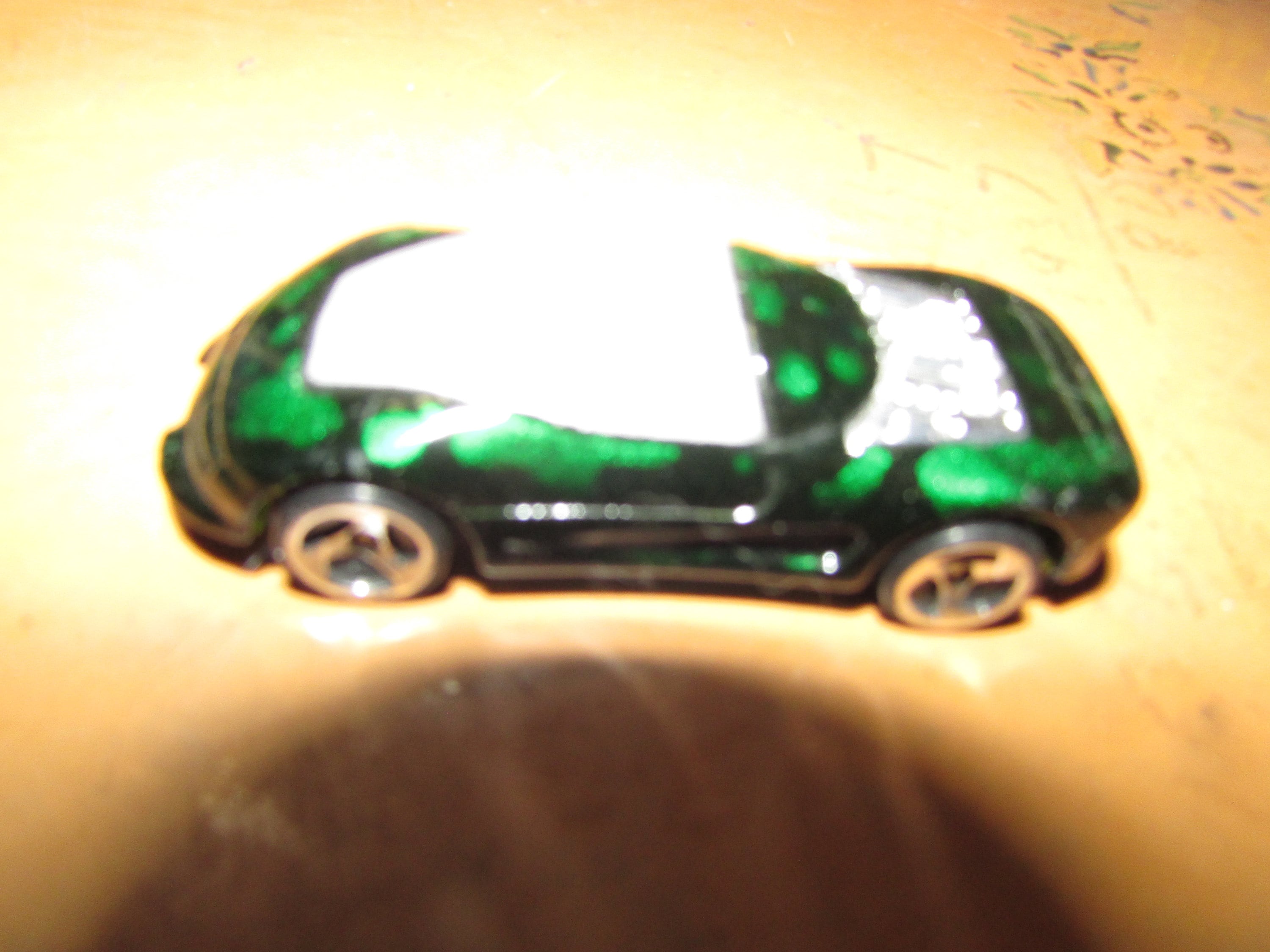 Hot Wheels 1993 Warner Green Sports Car 1/64 Die Cast Free USA