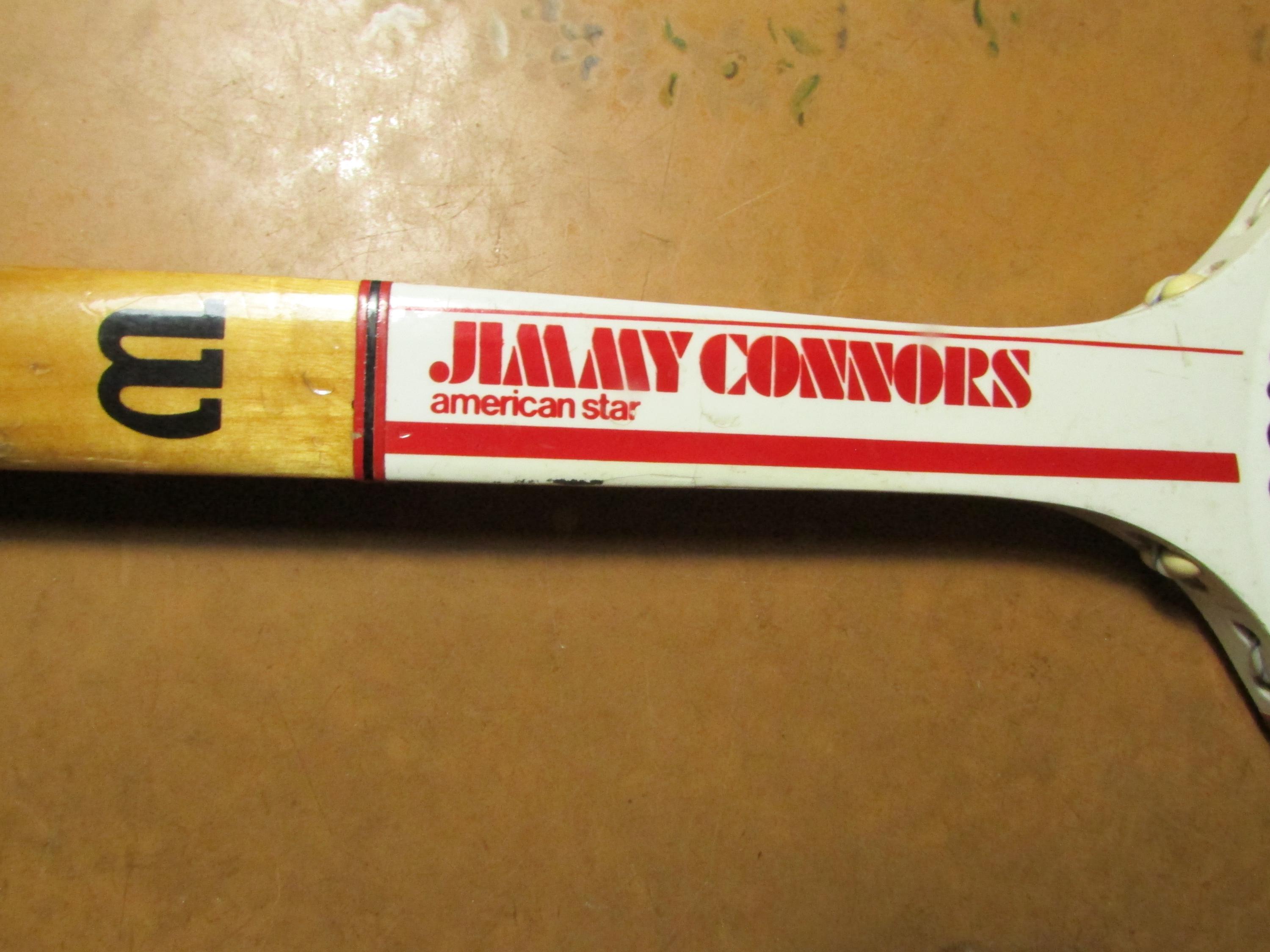 Jimmy Connors Metal Racket Vintage Wilson Jimmy Connors American Star Racket Wood Tennis Racket ...