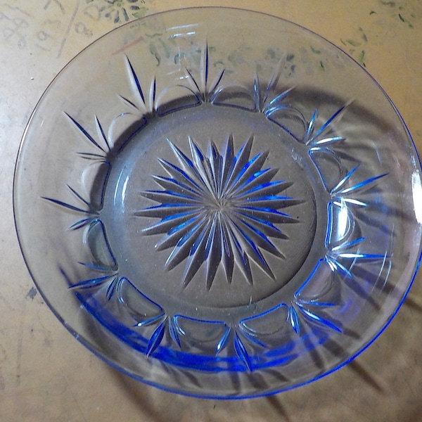 Blue Glass Dessert Bowls Etsy