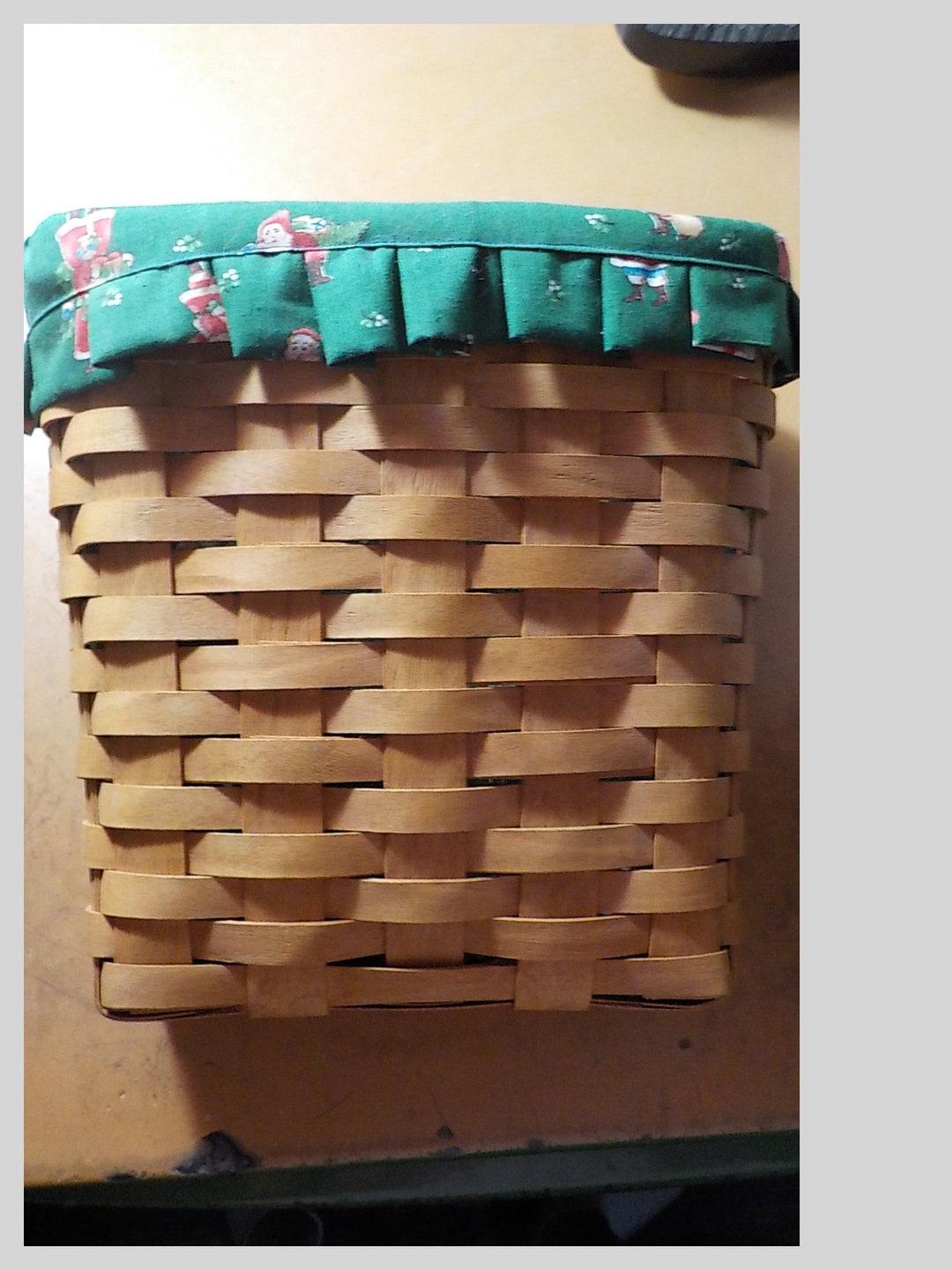 1992 Longaberger Handwoven Mail Letter Basket With Liner With Liner