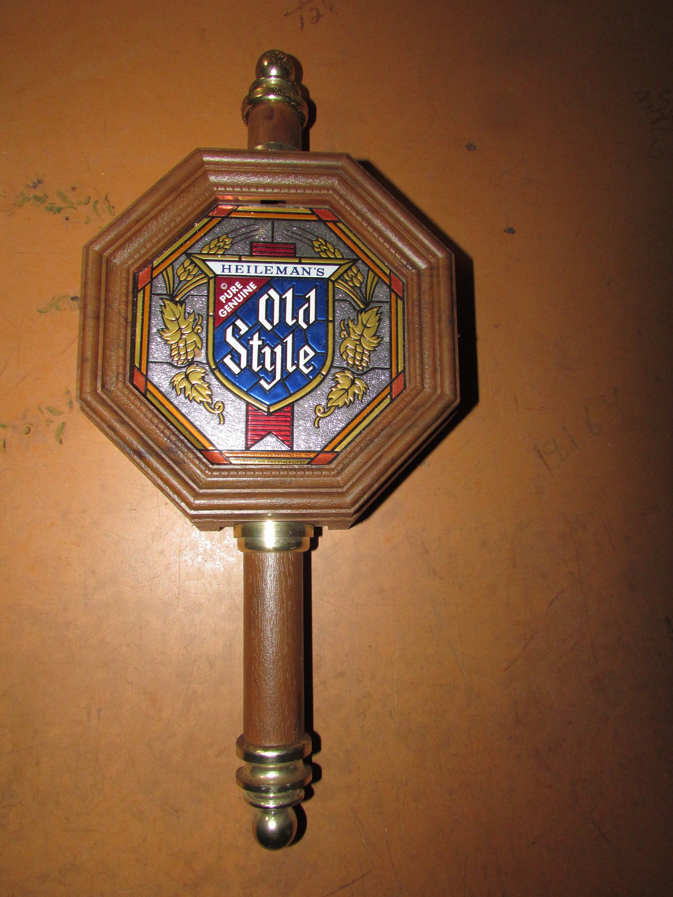 Vintage Heileman's Old Style Beer Sign Non Lighted Sconce 