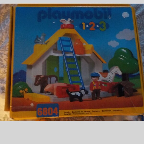 Playmobil 123 Vache Et Taureau Ferme - Set #5 Interactif éducatif 6766, Occasion, Pour Enfants