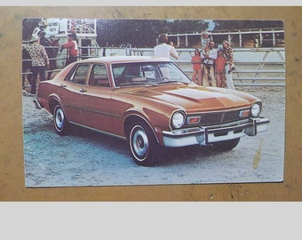 1973 Ford Maverick 4-Door Sedan Postcard Unused 1973 Ford Maverick 4-Door Sedan Postcard Unused
