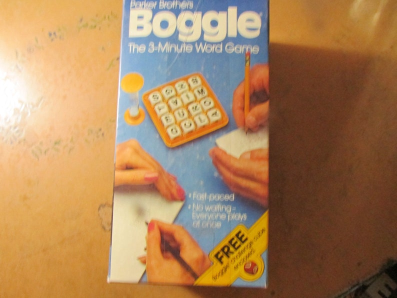 Boggle Box Image Vintage 1983 Boggle Word Game Parker Brothers Game Complete Free USA ...