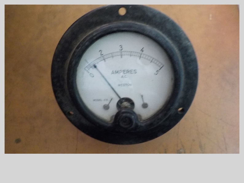 Vintage Industrial Gauge Weston Amperes AC Model 476 251000 Etsy
