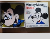 Mickey Mouse Radio Transistorized Hong Kong Model No 179 In Box Works Free USA Shipping