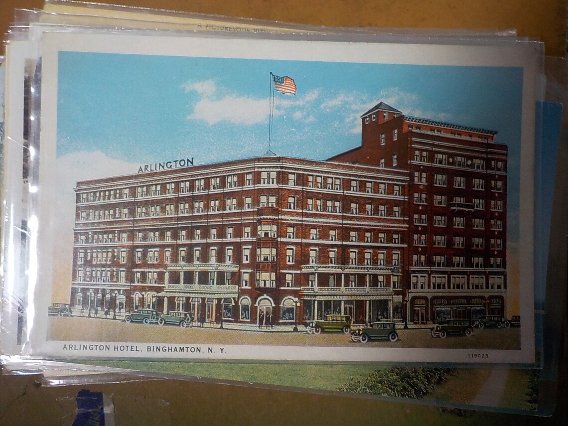 Vintage Arlington Hotel Binghamton New York Postcard Free USA | Etsy