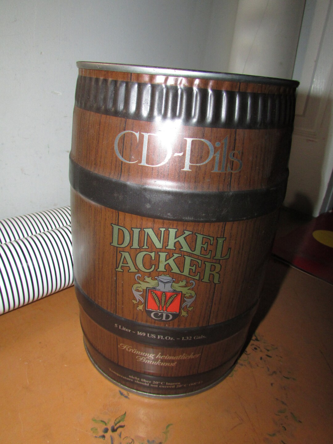 Vintage Dinkel Acker Beer Keg 5 Liter Beer Can Free USA Shipping Etsy