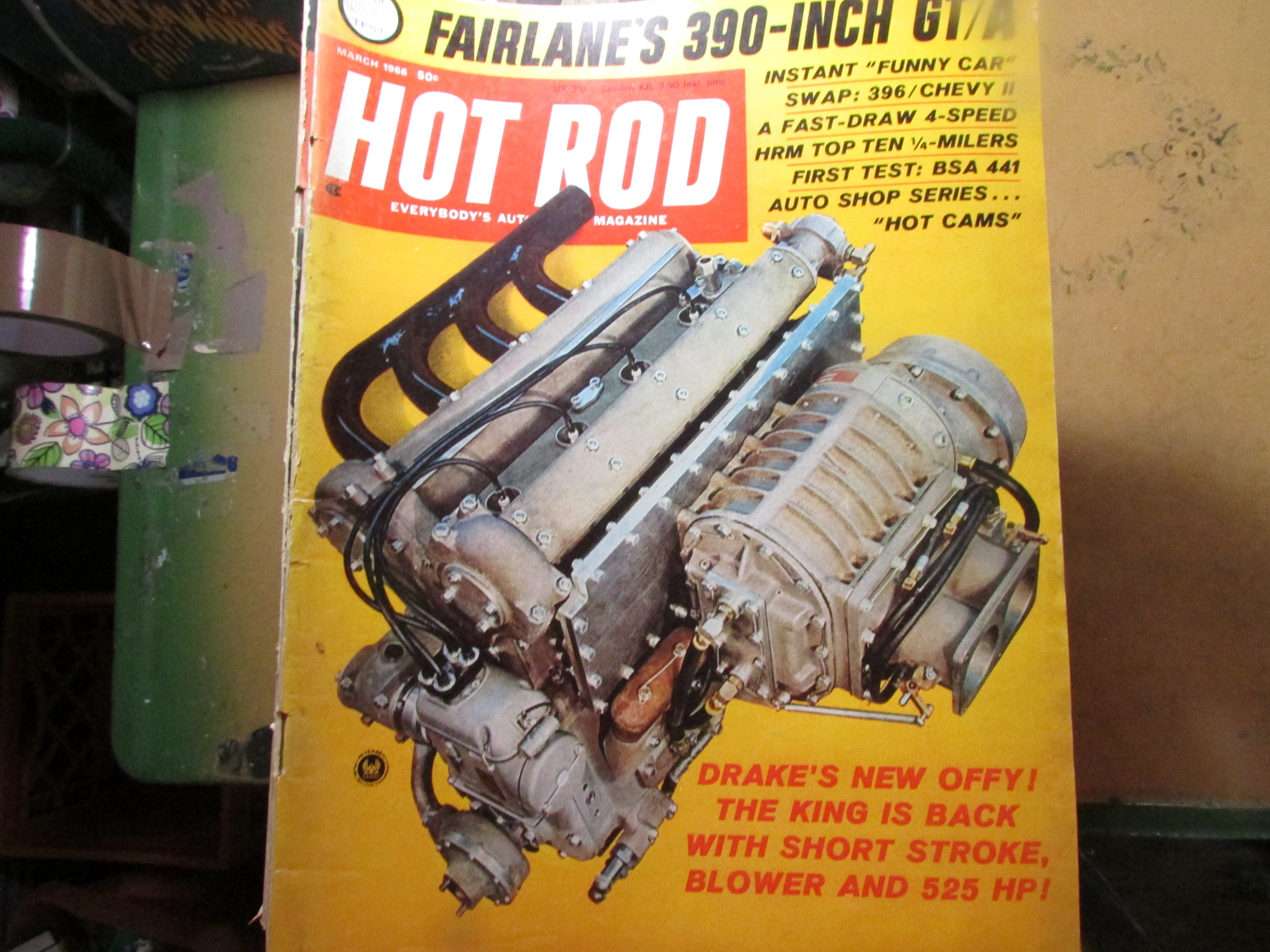 March 1966 Hot Rod Magazine Fairlane's 390 Inch Gt/a Etsy