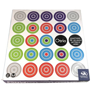 Otrio Board Game Deluxe Bamboo Board Tic Tac Toe Marbles Brain Workshop Complete Free USA Shipping