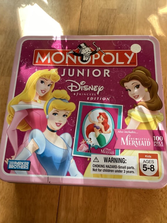 Disney Princess Hasbro Monopoly Junior Board Game Complete Free 