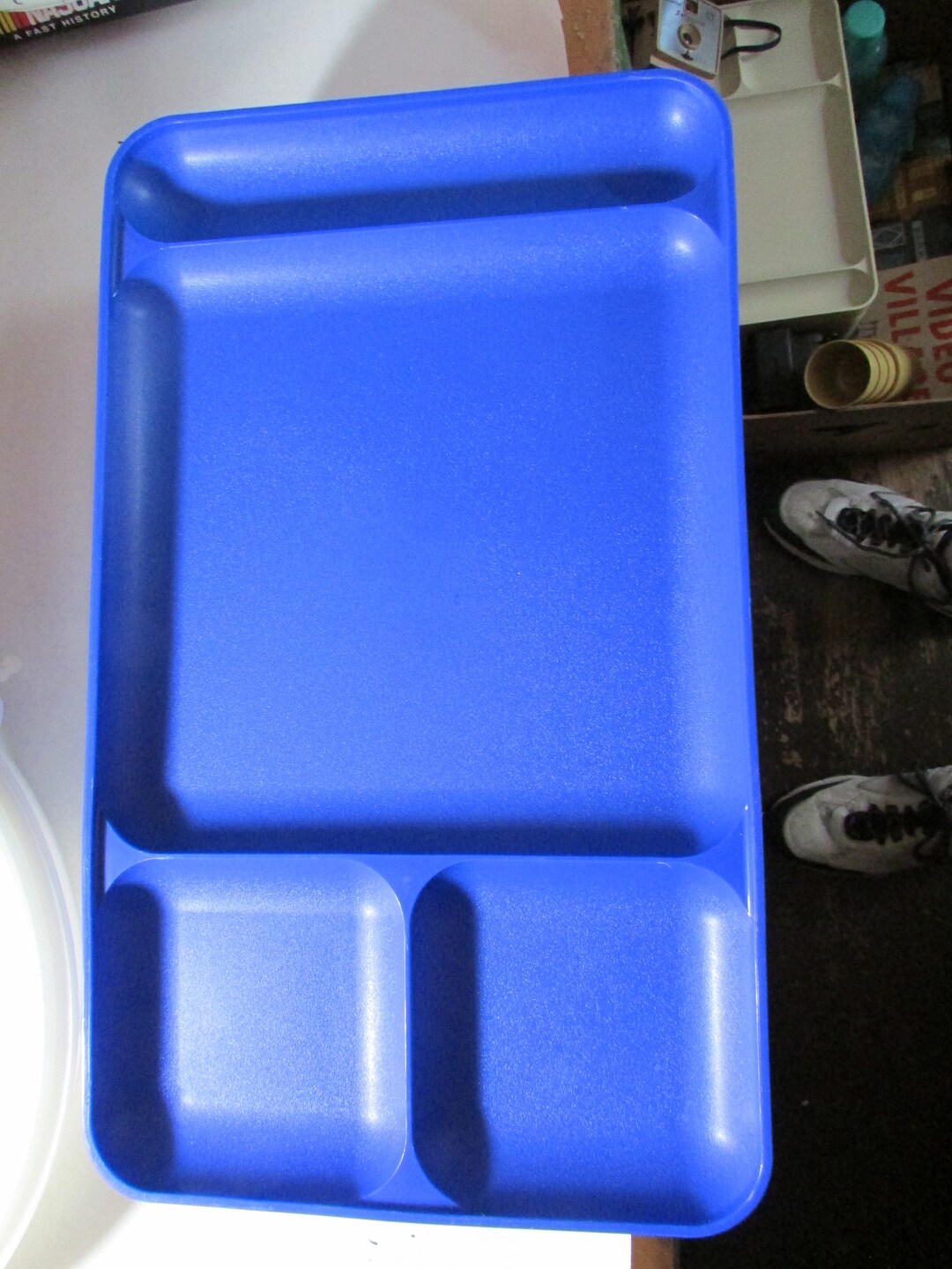Tupperware Divided Food Tray Blue 15357 Camping Picnic Lunch Etsy