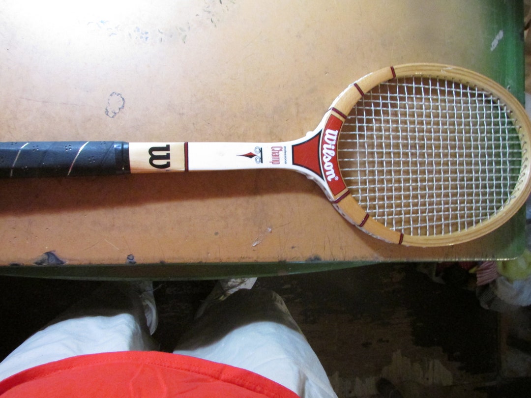 Raquette De Tennis Vintage Wilson Professional Champ - Modèle Ancien Bois