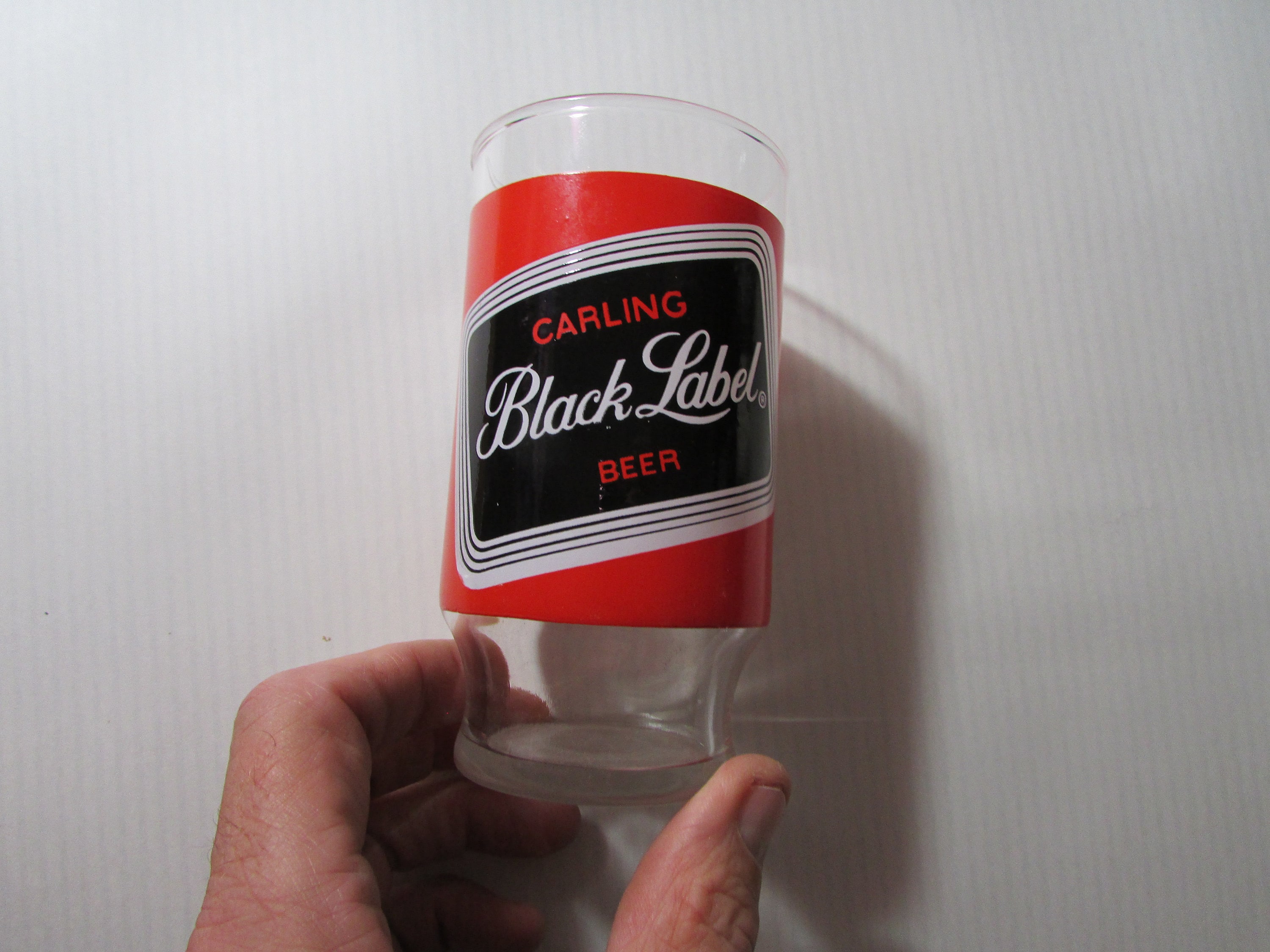 Vintage Carling Beer Black Label Beer Glass Drink Glass Near Mint Free USA  Shipping