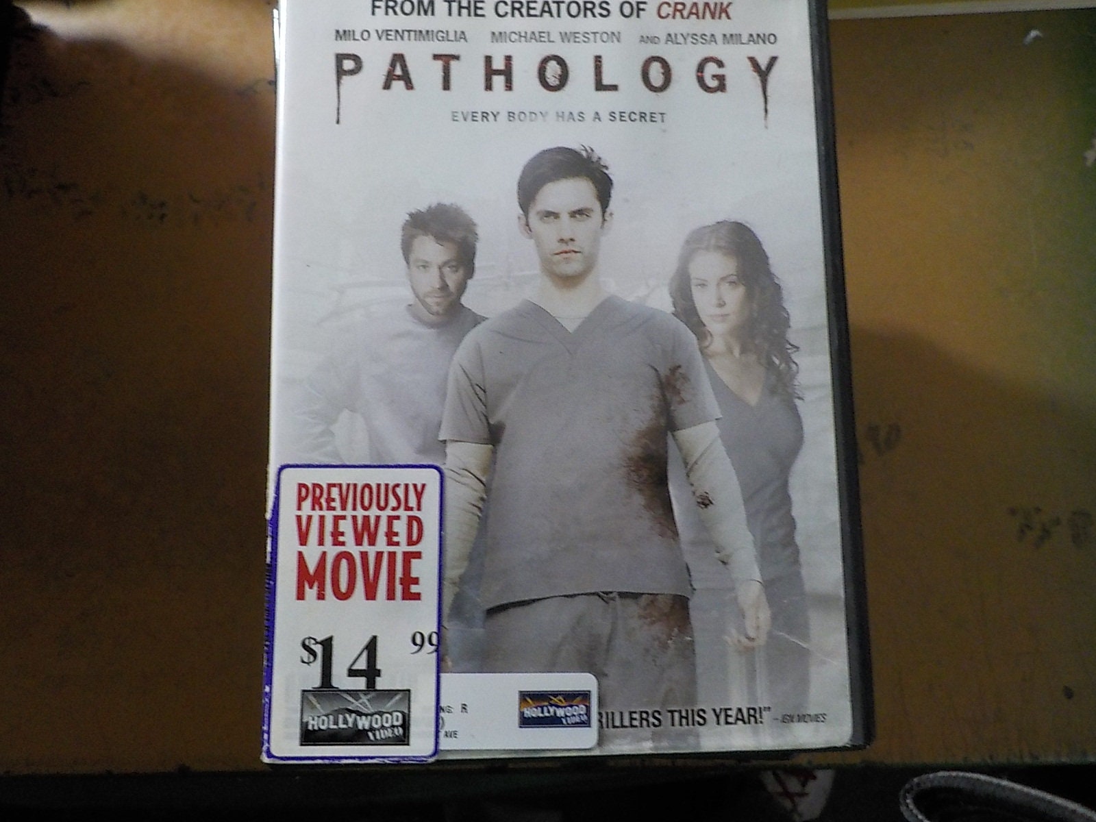 Pathology Milo Ventimiglia Classic DVD Movie Rated R Free USA Shipping -  Etsy Denmark