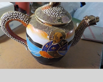 Vintage Dragonware Takito TT Japan Vintage Satsuma Moriage Dragon Tea Pot Free USA Shipping