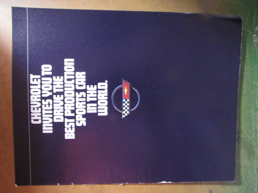 1980's Chevrolet Corvette Automobile Sales Dealer Showroom Brochure