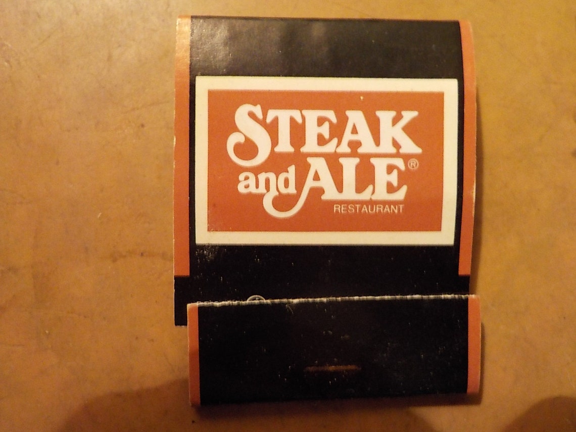 Vintage Steak And Ale Restaurant Matchbook Cover Free USA Etsy