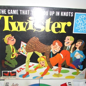 Twister Game 1966- Dollhouse Miniature 1:12 scale - Dollhouse Accessory  1960s Dollhouse party game Dollhouse Twister Game Box & Game Mat