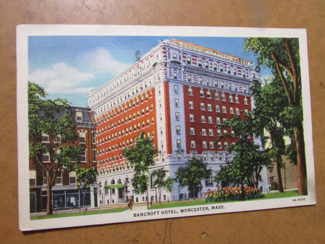 Vintage Bancroft Hotel Worcester Mass Original Tourist Etsy