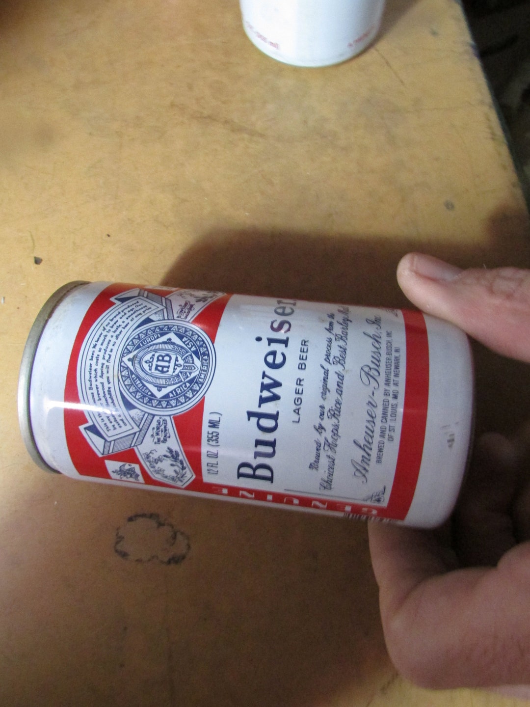 Vintage Budweiser Beer Steel Tin Aluminum Pull Tab Beer Can 12 Ounce