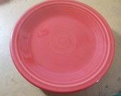 Fiestaware Desert Plate Made In Usa Red HLC 7 1 4 Inches Across USA Free USA Shipping