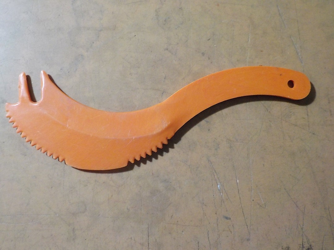 Vintage Tupperware 46 Slisawall Knife Pick Slicer Tomatoes Vegetables Orange Free USA Shipping