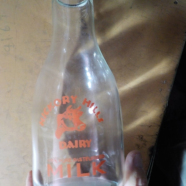 Hickory Hills Dairy Milk Bottle Etsy