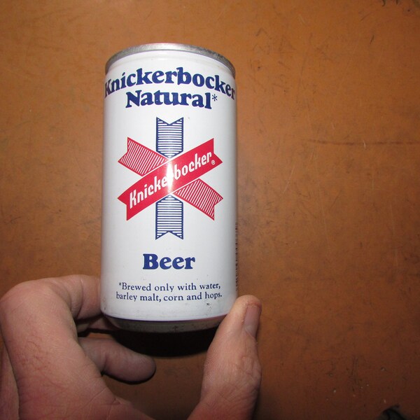 Knickerbocker Natural Beer Forged Steel Tin Aluminum Pull Tab Beer Can Free USA Shipping