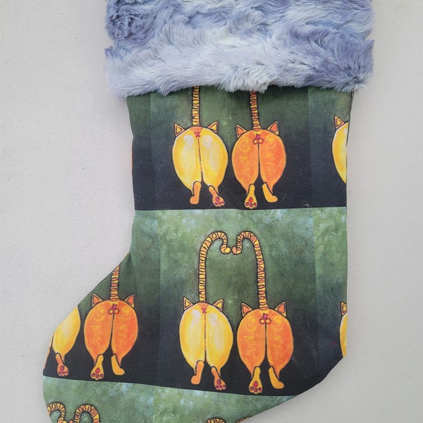 Ugly cat butt Christmas stocking